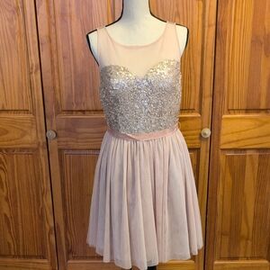 June & Ivy NWT Bouttique Sequin Formal Homecoming Prom Dress L        CC131